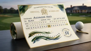 Golf scorecard highlighting an exceptional low score