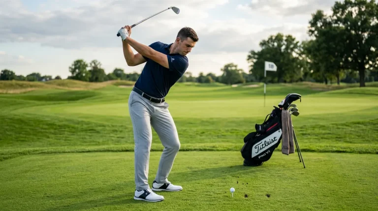 Scratch golfer concept showing an advanced golf player