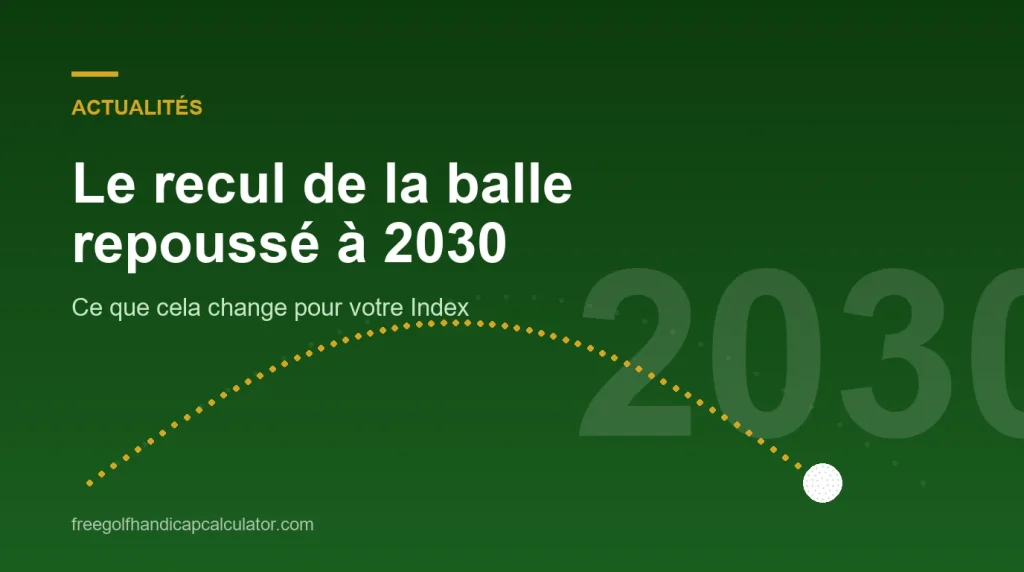 Trajectoire de balle raccourcie par rapport a la trajectoire d'origine, illustrant le recul de la balle en 2030