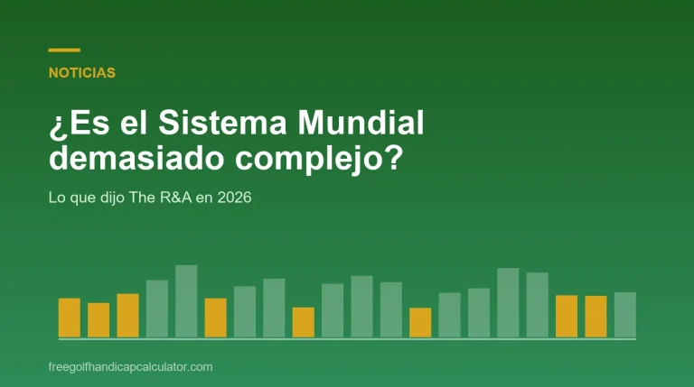 Grafico de veinte diferenciales de resultado con los ocho mejores destacados, el calculo del Handicap Index