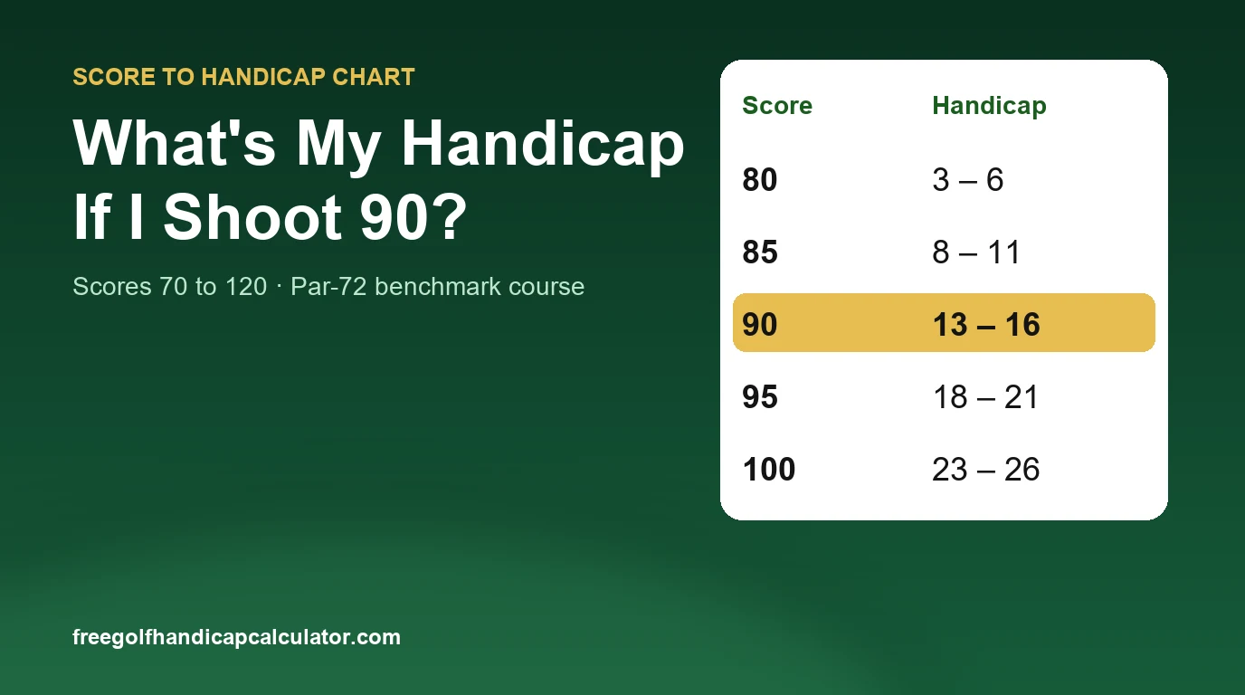 Qué hándicap tengo si hago 90 golpes - tabla de puntuación a hándicap