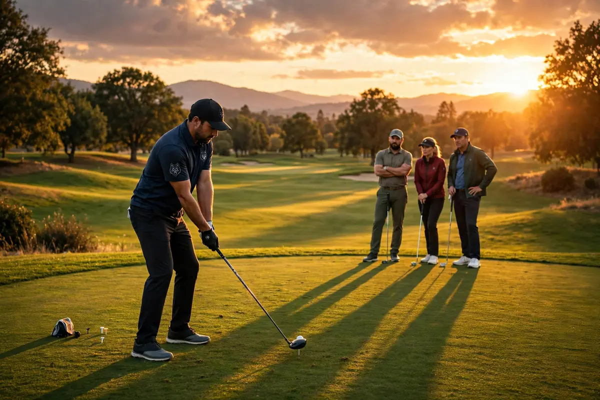 Wolf golf game rules and scoring guide - golfer putting on the green